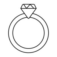 Premium download icon of diamond ring vector