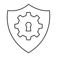 An editable design icon of security shield vector