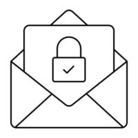 Modern design icon of secure mail vector