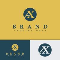 Letter AX IMonogram Circle Logo, suitable for any Business with AX or XA Initials. vector