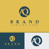 logotipo de círculo de monograma de letra aq, adecuado para cualquier negocio con iniciales aq o qa. vector