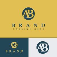 Letter AB Monogram Circle Logo, suitable for any Business with AB or BA Initials. vector