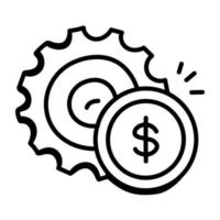 Check out line icon of money making vector