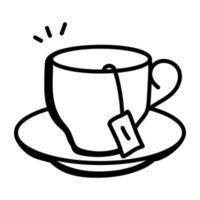 Get a hand drawn icon of instant tea vector