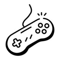 Trendy hand drawn icon of gamepad vector