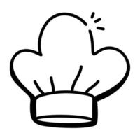 Check this doodle icon of chef hat vector