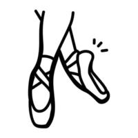 Get a doodle icon of ballet dancing vector