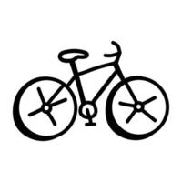 Trendy hand drawn icon of cycle vector