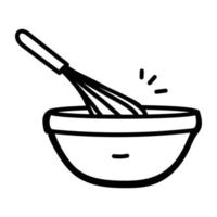 An icon of whisker in doodle style vector