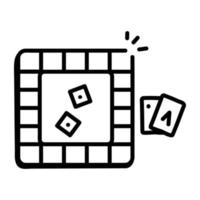 Ready to use doodle icon of domino game vector