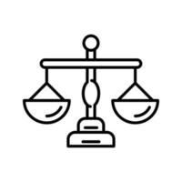 icono de vector de escala de justicia