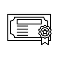 icono de vector de certificado