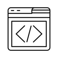 icono de vector de programación web