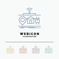 IOT. gadgets. internet. of. things 5 Color Line Web Icon Template isolated on white. Vector illustration