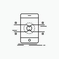 Api. interface. mobile. phone. smartphone Line Icon. Vector isolated illustration