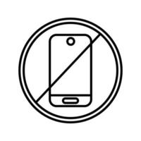 sin icono de vector de teléfono