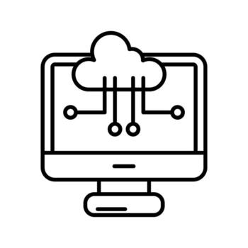 icono de vector de computación en la nube