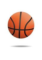 Realistic basketball vector isolated on white background