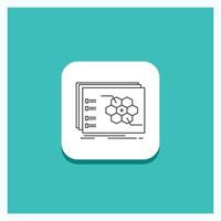 Round Button for Game. strategic. strategy. tactic. tactical Line icon Turquoise Background vector