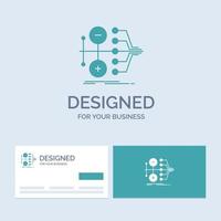 monetization. finance. money. transfer. value Business Logo Glyph Icon Symbol for your business. Turquoise Business Cards with Brand logo template. vector