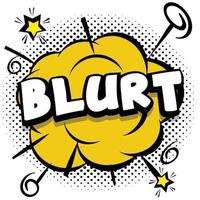 blurt Comic bright template with speech bubbles on colorful frames vector