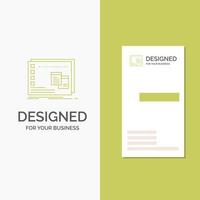 Business Logo for Window. Mac. operational. os. program. Vertical Green Business .Visiting Card template. Creative background vector illustration