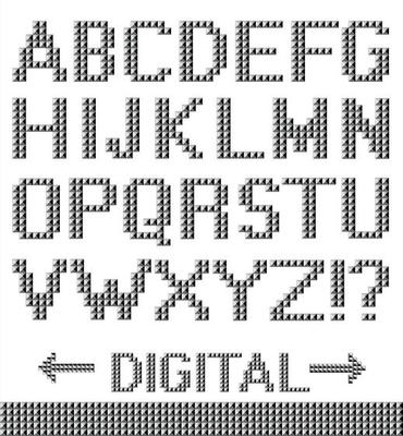Pixel font background.