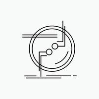 chain. connect. connection. link. wire Line Icon. Vector isolated illustration