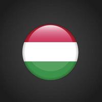 Hungary Flag Circle Button vector