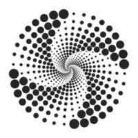 Dotted Spiral Vortex Design Vector