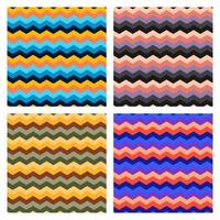 Zig Zag Lines Seamless colorful Halloween Pattern background vector