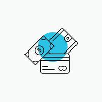 credit card. money. currency. dollar. wallet Line Icon vector