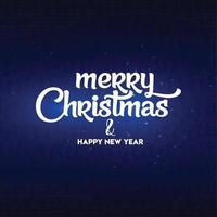 Merry Christmas and Happy New Year lettering vector