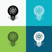 idea. innovation. light. solution. startup Icon Over Various Background. glyph style design. designed for web and app. Eps 10 vector illustration