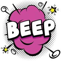 beep Comic bright template with speech bubbles on colorful frames vector