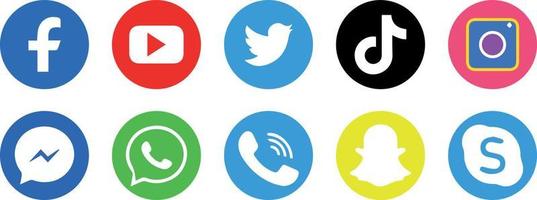 iconos de redes sociales vector