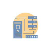 Combination. data. database. electronic. information Glyph Icon. vector