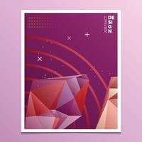 Flyer. Brochure Design Templates. Geometric Triangular Abstract Modern Backgrounds. Mobile Technologies. Applications and Online Services Infographic Concept vector