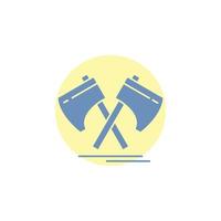 Axe. hatchet. tool. cutter. viking Glyph Icon. vector