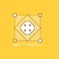 Architecture. cluster. grid. model. preparation Flat Line Filled Icon. Beautiful Logo button over yellow background for UI and UX. website or mobile application vector