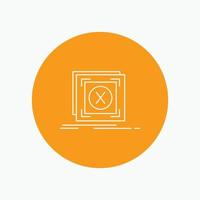 error. application. message. problem. server White Line Icon in Circle background. vector icon illustration