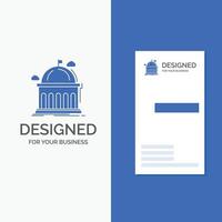 Business Logo for Library. school. education. learning. university. Vertical Blue Business .Visiting Card template. vector