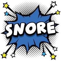 snore Pop art comic speech bubbles book sound effects vector