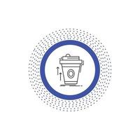 product. promo. coffee. cup. brand marketing Line Icon. Vector isolated illustration