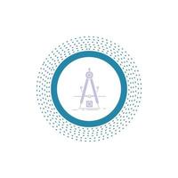 Design. measure. product. refinement. Development Glyph Icon. Vector isolated illustration