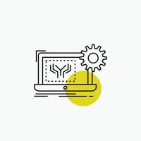 Blueprint. circuit. electronics. engineering. hardware Line Icon vector