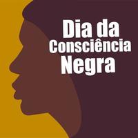 Dia da consciences negra design illustration abstract head profile background brown color vector