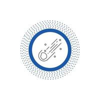 Asteroid. astronomy. meteor. space. comet Line Icon. Vector isolated illustration
