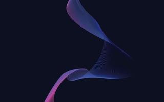 Wave with shadow. Abstract blue lines on a background vector