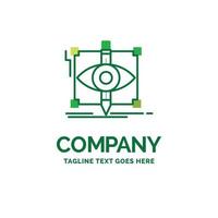 design. draft. sketch. sketching. visual Flat Business Logo template. Creative Green Brand Name Design. vector